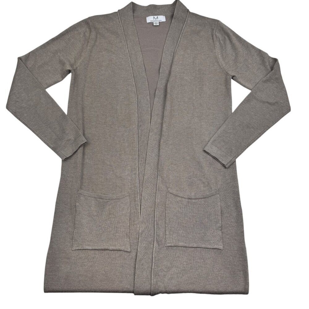 Magaschoni Rayon Blend Long Knit Open Front Duster/Cardigan Women's Size XS